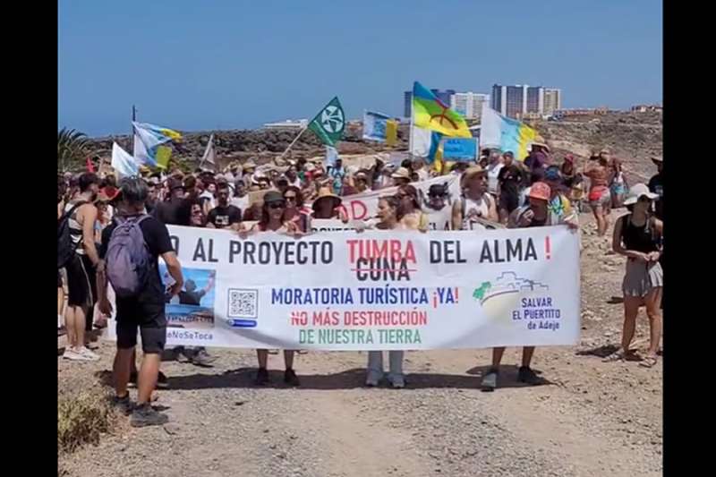 New protest in Puertito de Adeje against the Cuna del Alma tourism project
