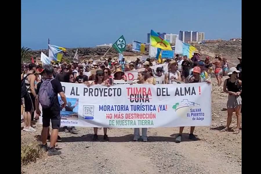 New protest in Puertito de Adeje against the Cuna del Alma tourism project