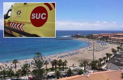 Holidaymaker rescued with symptoms of drowning in the south of Tenerife