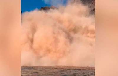 Major landslide in Masca is captured on video by onlookers