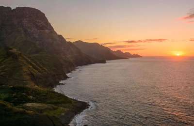 Europe's tallest cliff is in the Canary Islands overlooking a virgin black sand beach