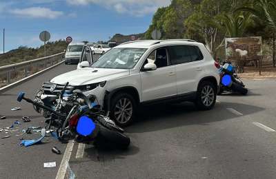 Serious accident in Arona leaves police motorcyclist critically injured