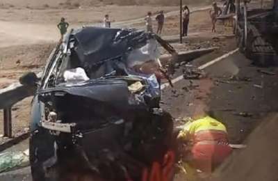 Driver killed in head-on collision between a car and a truck in Fuerteventura