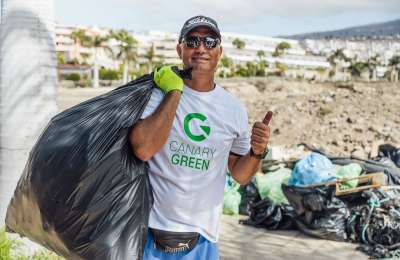 Canary Green leads successful beach clean-up at La Caleta in Costa Adeje