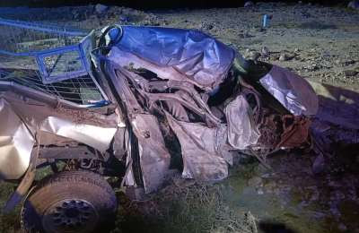 Driver seriously injured as thrown out of car when it rolls over in a crash