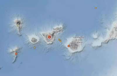 Two 3.4 and 3.5 magnitude earthquakes recorded in the Canary Islands