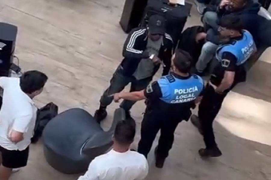 VIDEO: Suspected thief turns violent against police at Tenerife Shopping Centre