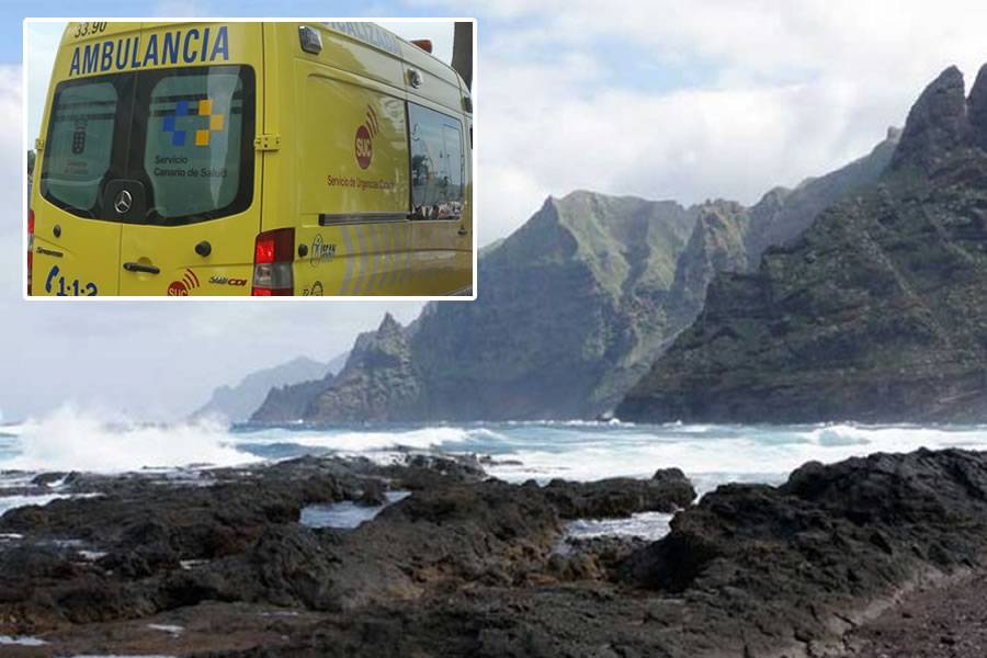 23-year-old man seriously injured after falling in a rocky area of a Tenerife beach 