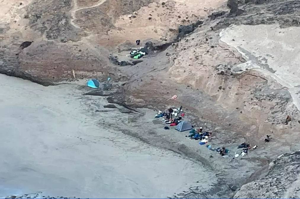 Twelve people charged for illegal camping in a protected area of Costa Adeje
