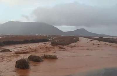 Heavy rains cause road closures and flooding in Fuerteventura