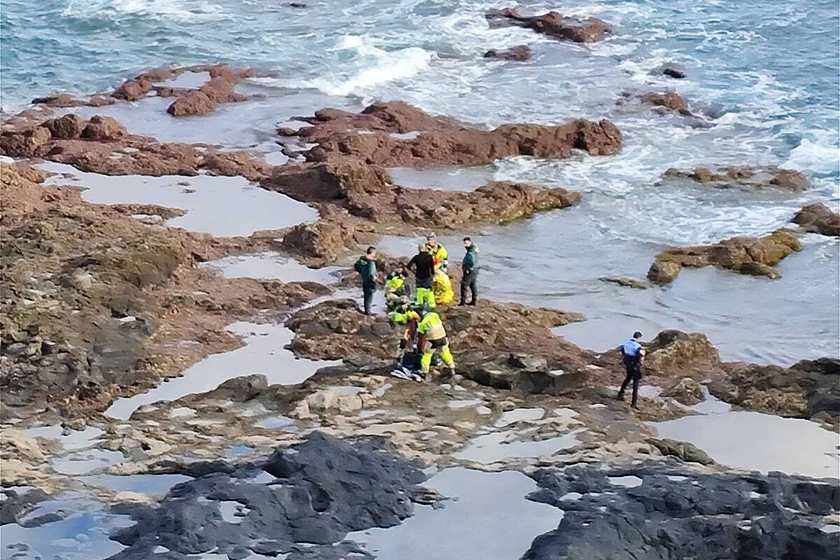 Swimmer rescued from rock pools in Tenerife after fall