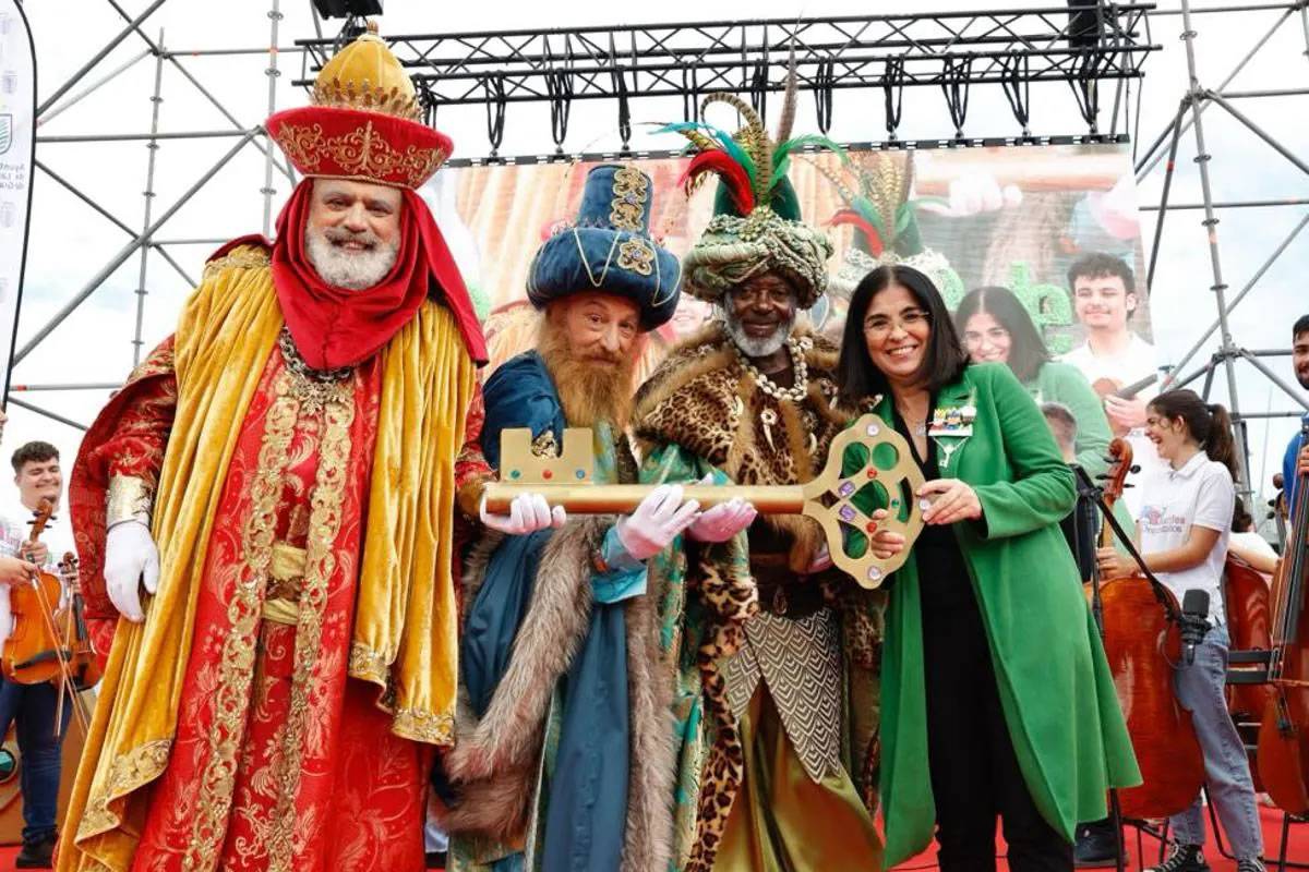 Details of the Three Kings parade in Las Palmas de Gran Canaria