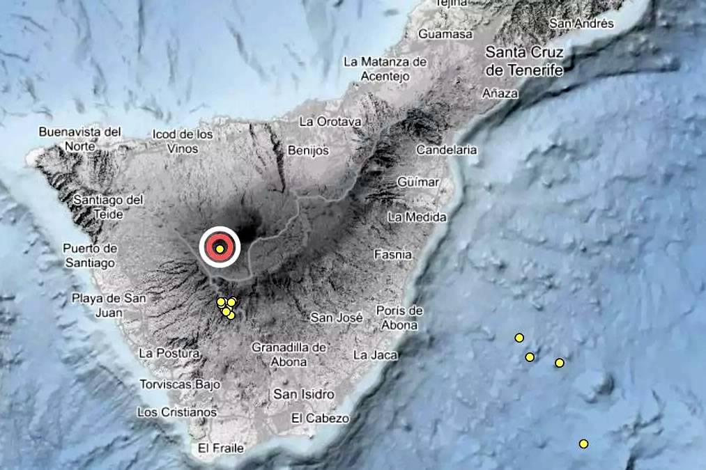 14 earthquakes recorded over 24 Hours in Vilaflor in Tenerife 