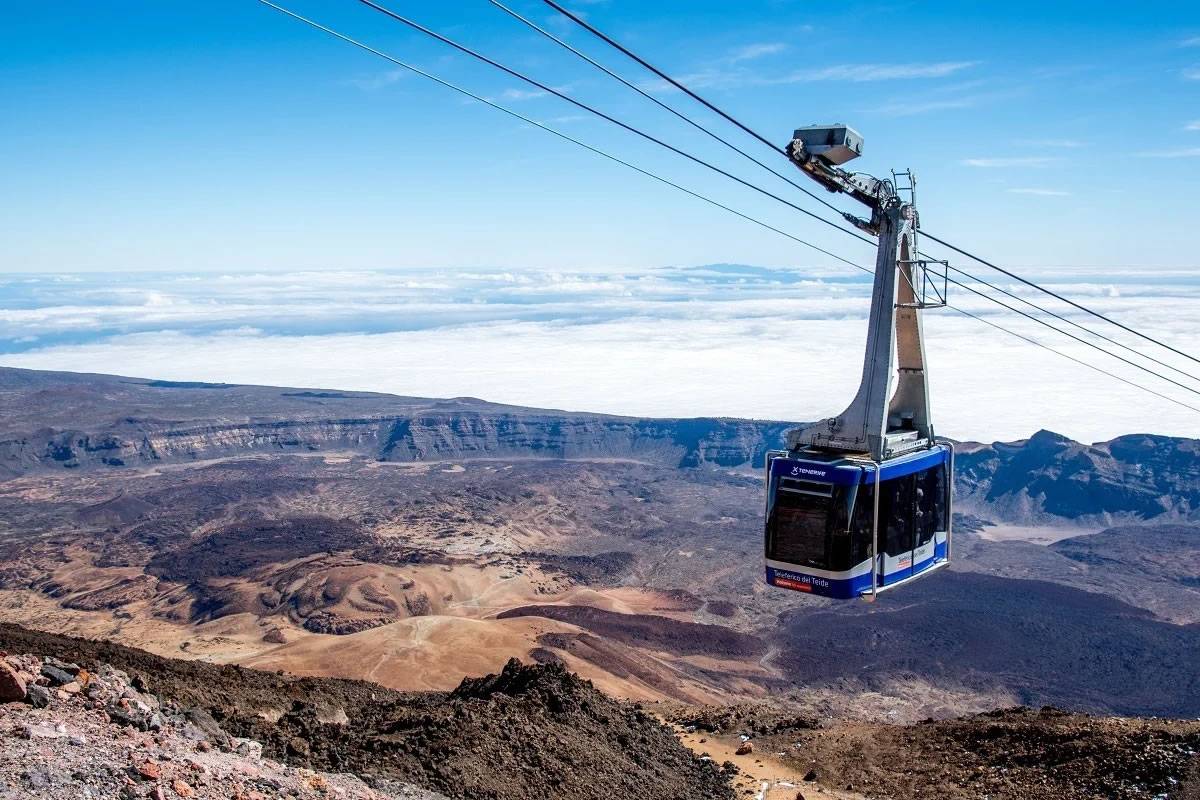 Teide Cable Car closed due to strong winds