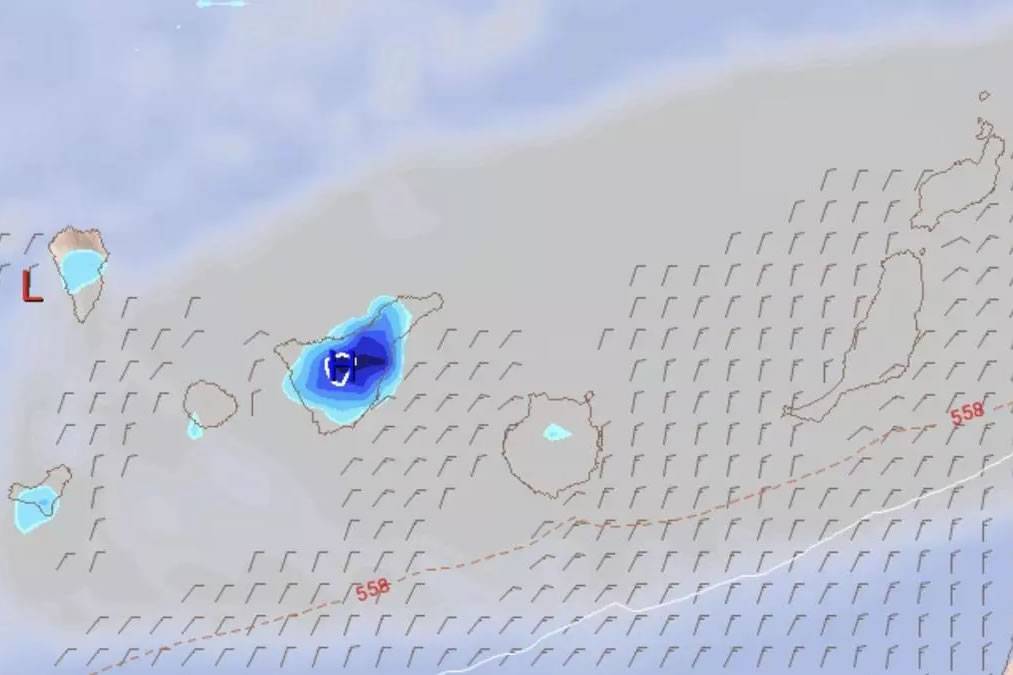 AEMET forecasting rain showers across Tenerife over the next few days
