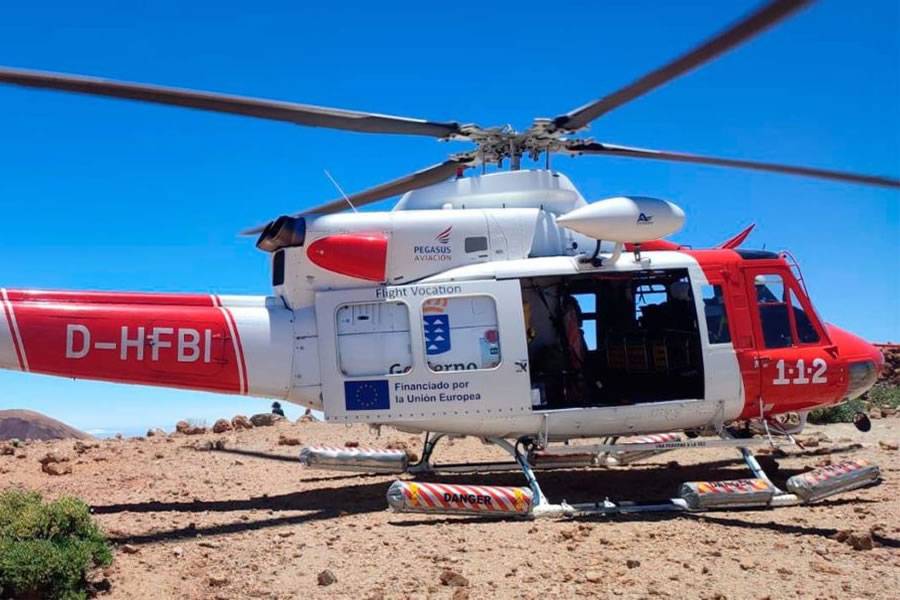 Injured woman airlifted from Mount Teide in Tenerife