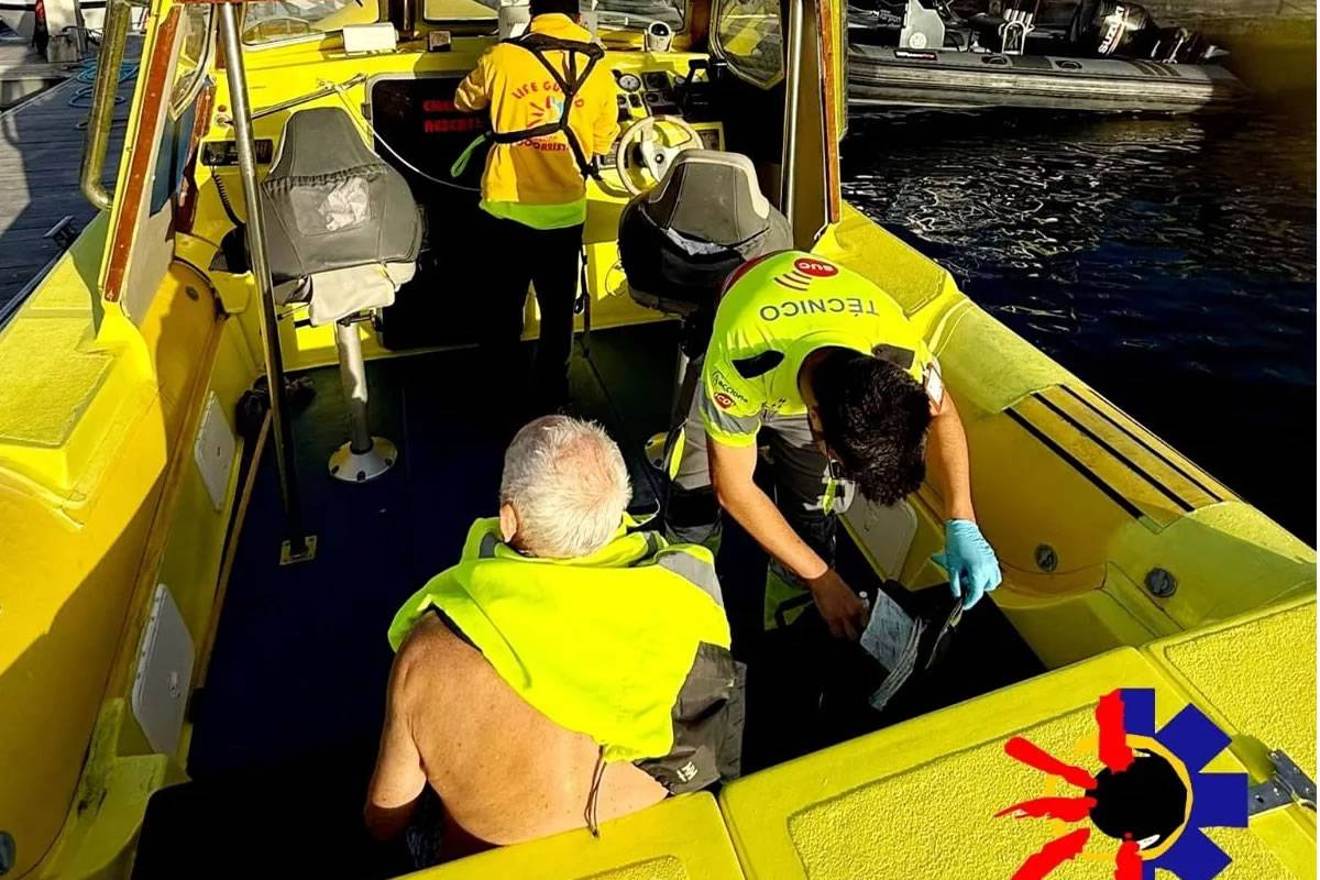 83-year-old man rescued after drifting out to sea for over an hour
