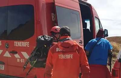 Injured climber rescued from rocks after rope snapped in the south of Tenerife