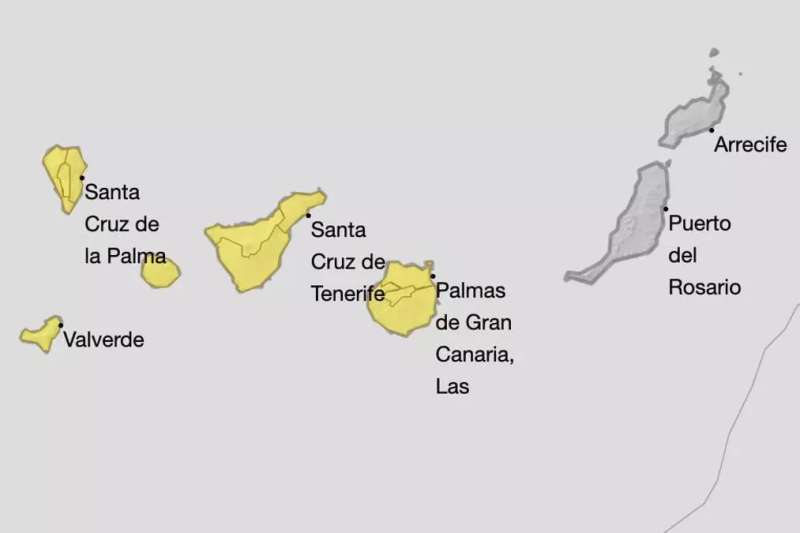 AEMET UPDATE: Here are all the active weather warnings in the Canary Islands
