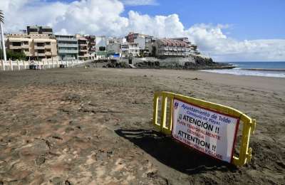 Beaches closed in Telde due to safety risks following heavy rainfall