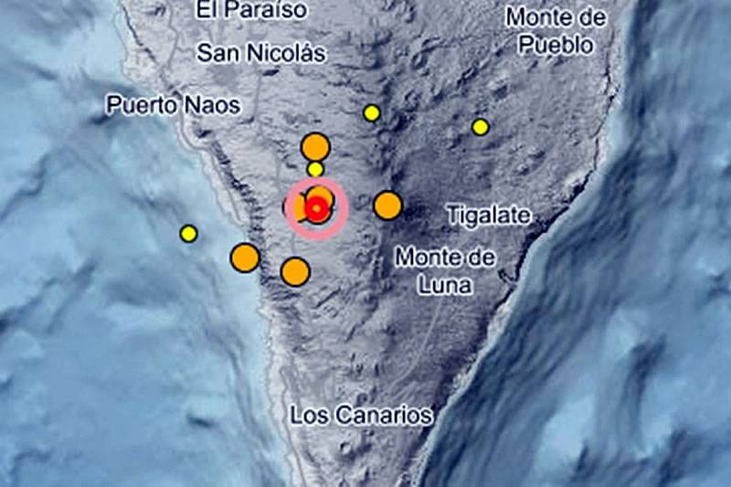 Five earthquakes detected within half an hour this Friday morning in the Canary Islands 