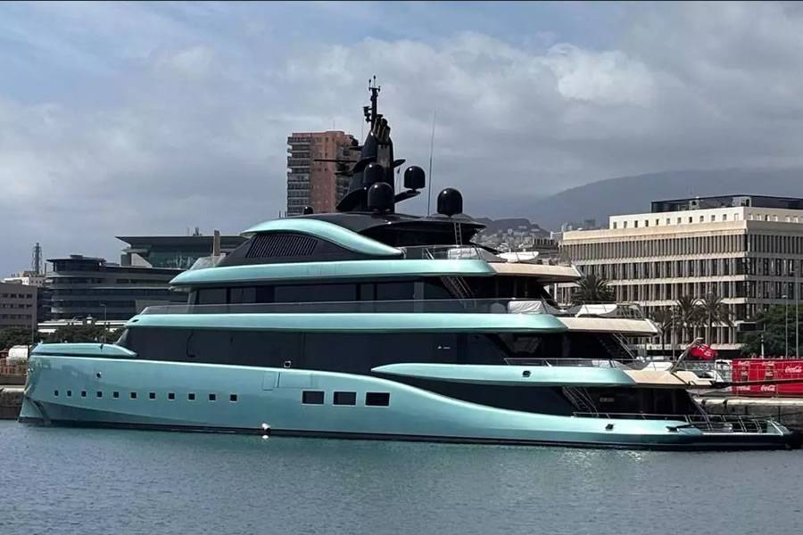 The world's premier luxury super yacht docks in Tenerife for the first time