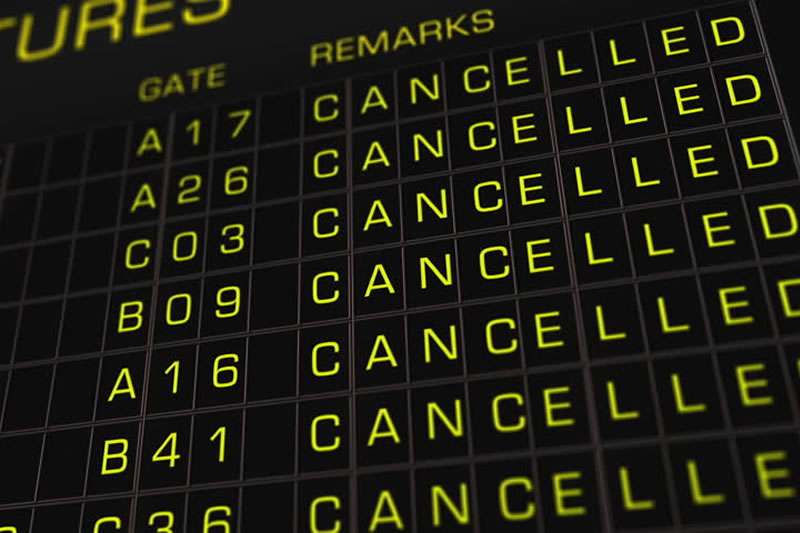 Storm Nuria causes flight cancellations in the Canary Islands