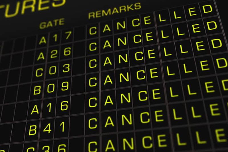 Storm Nuria causes flight cancellations in the Canary Islands