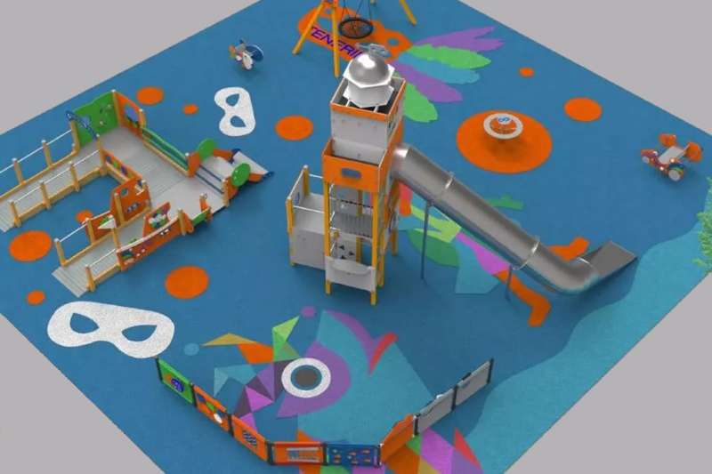 New Carnival themed playground underway in Santa Cruz