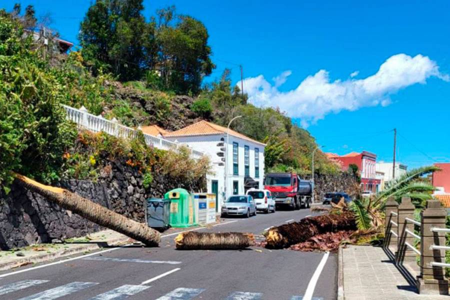 Weather warnings lifted after Storm Nuria batters the Canary Islands cancelling 45 flights 