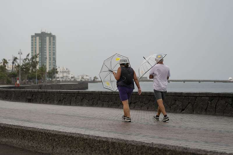 Storm Olivier soaks the Canary Islands as weather alert downgraded