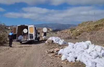 Police catch the person responsible for illegally dumping 4,850 kilos of rubbish in a ravine