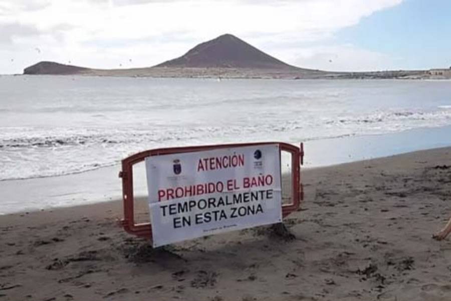 Beach closed in the south of Tenerife due to high levels of water contamination