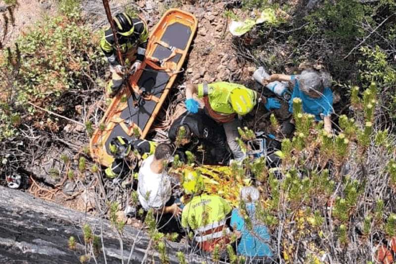 Motorcyclist injured after veering off road into a ravine in Tenerife