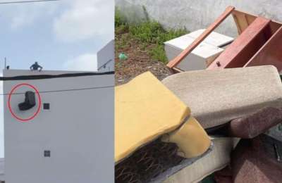 Man filmed throwing furniture off rooftop in Lanzarote 