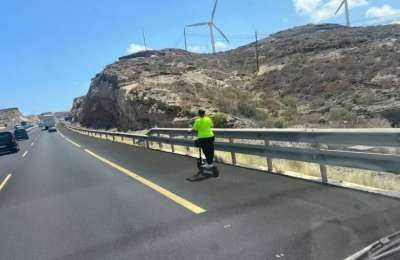 Rider caught using electric scooter on TF-1 motorway in Tenerife 