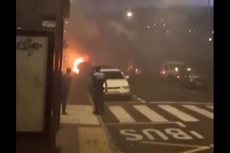 VIDEO: Six cars destroyed by fire in Tenerife
