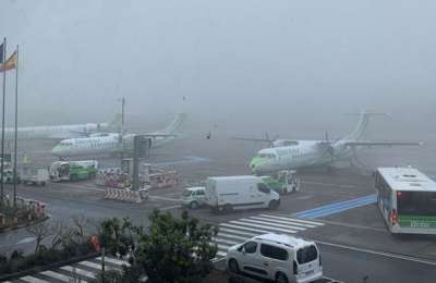 Nearly 90 cancellations and 37 flight diversions at Tenerife North Airport due to weather