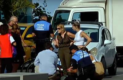 Elderly man in wheelchair knocked over on pedestrian crossing in Lanzarote