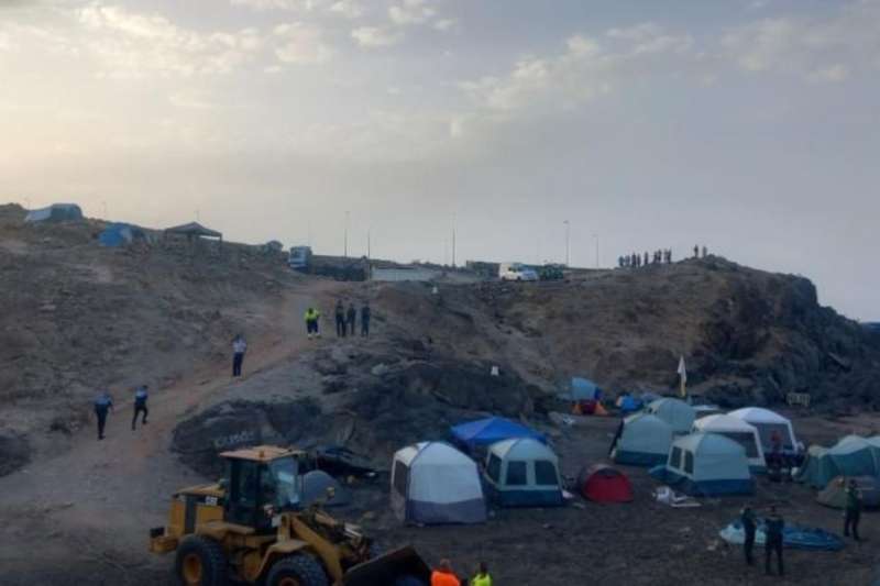 Illegal campsite dismantled in Gran Canaria