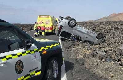 Driver rescued after van overturns in National Park