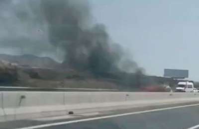 Car accident and fire cause major delays on the TF-1 motorway in south Tenerife