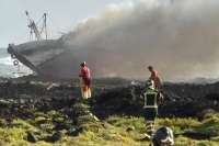 Five rescued as tuna boat catches fire off Lanzarote Coast