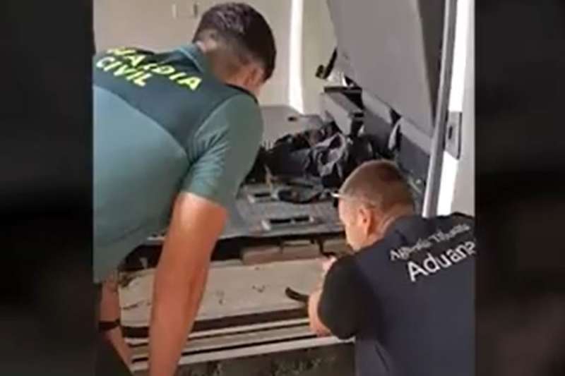 Man arrested after 90kg of cocaine found hidden in minibus arriving by ferry in Tenerife