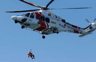 Helicopter rescue for man injured after falling from a cliff in Arucas