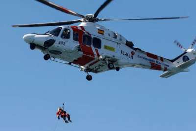 Helicopter rescue for man injured after falling from a cliff in Arucas
