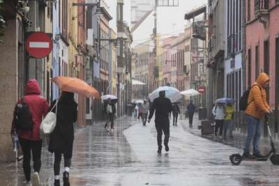 Yellow weather warning for rain on three Canary Islands this Friday