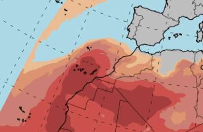 "Abnormally warm" air mass reaches the Canaries with temperatures of 30° after the calima