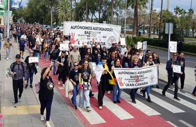 Self-employed workers protest in the Canary Islands: “Fairer Social Security More Support”