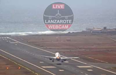 Flights disruptions in Lanzarote due to strong winds from Storm Therese